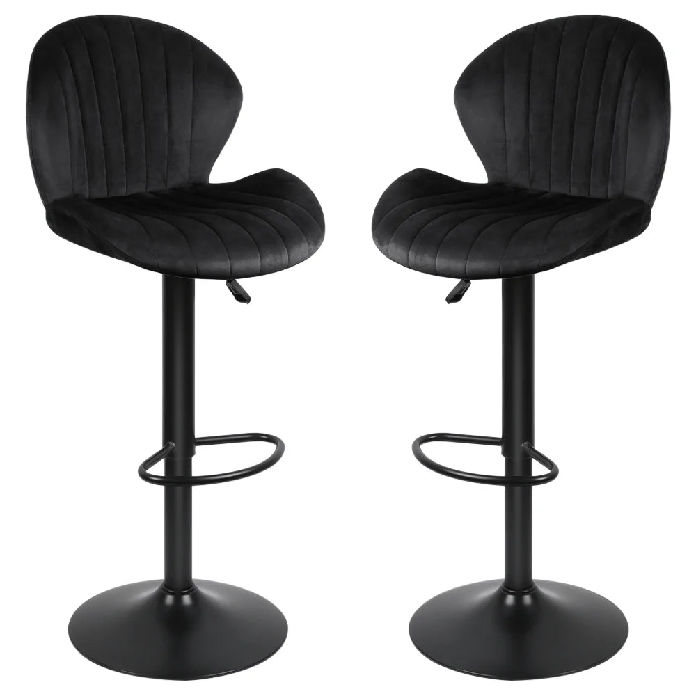 2 Bar stool, height adjustable, pivoting, breathable and fouting-resistant Bar stool, with back and foot rest, black/gray/green