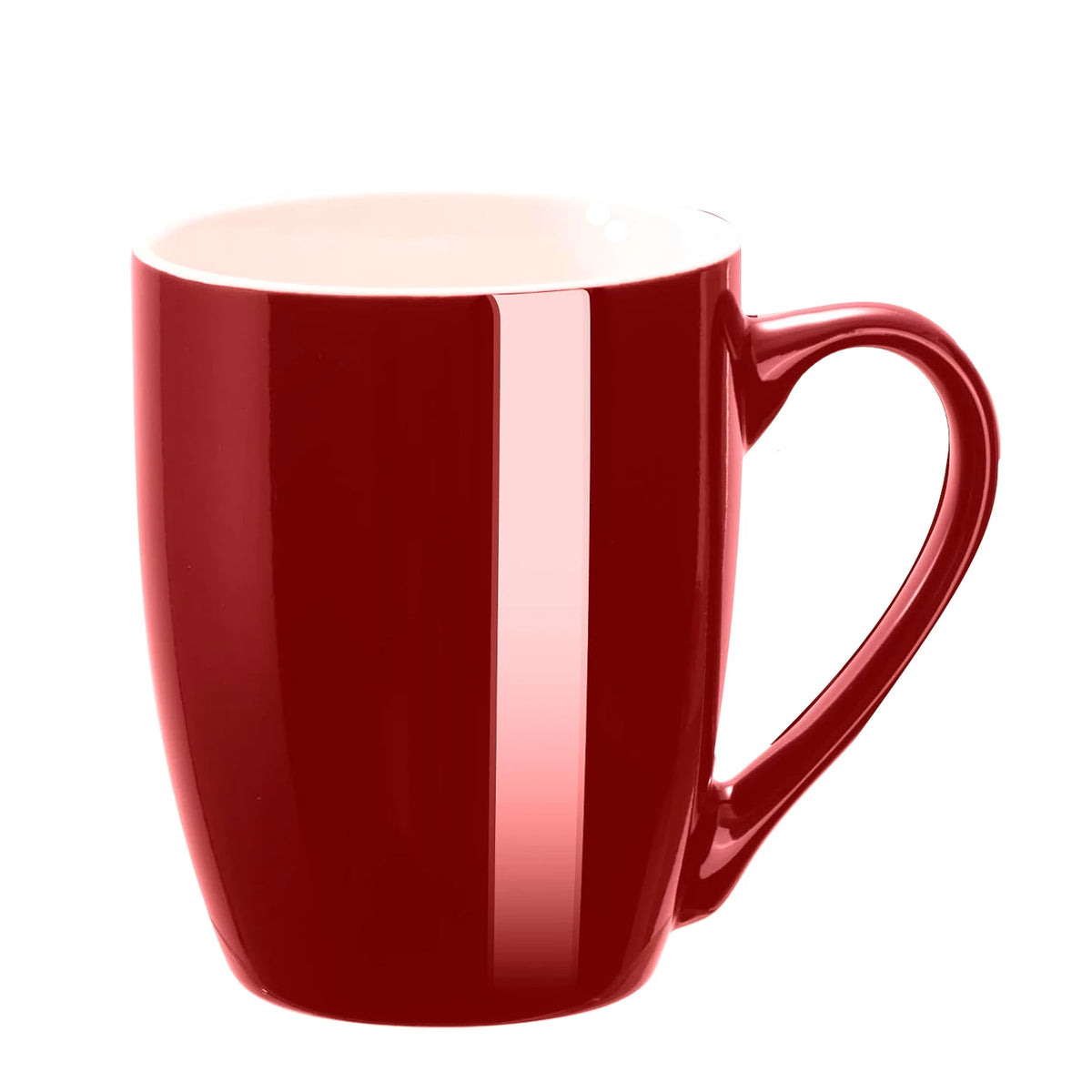 1 Pack Coffee Mug Ceramic Coffee Cups Ceramic 350ml Large Coffee Mug for Latte Tea Cappuccino Cocoa-Microwavable Black Red Cup