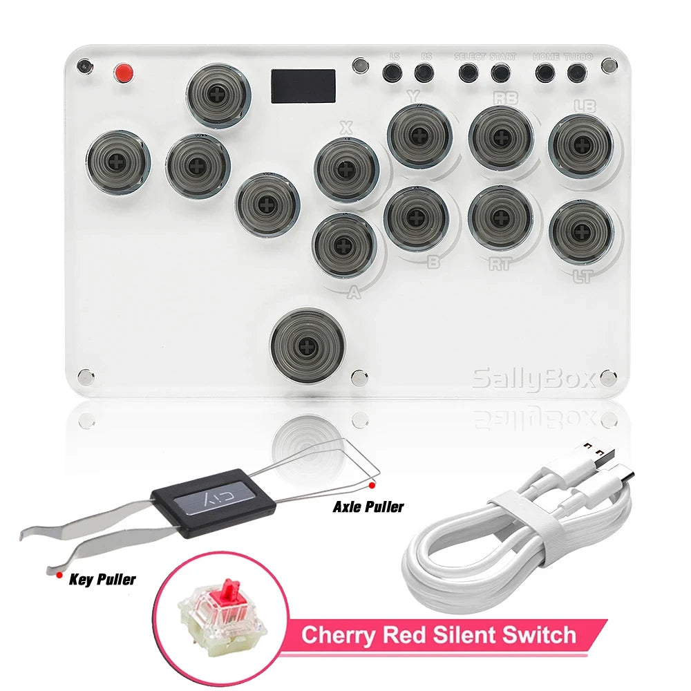Flatbox SOCD Hitbox Sallybox For PC/Android WASD Hitbox Keyboard Fighting Stick Controller For PS4 Gamepad Xinput/Switch