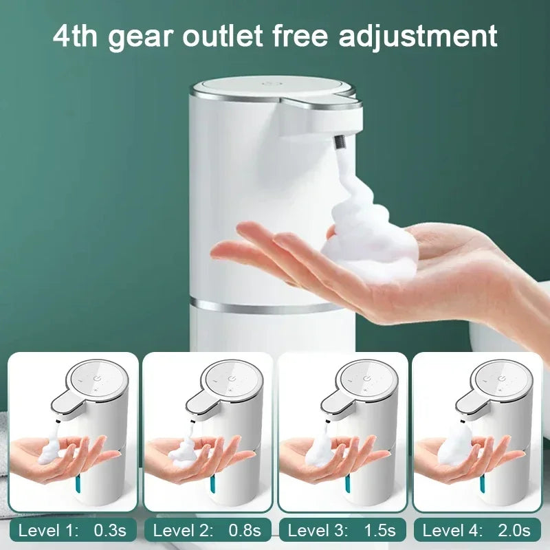 2025 Automatic Soap Dispenser Touchless Foaming Soap Dispenser 380ml USB Rechargeable Electric 4 Level Adjustable