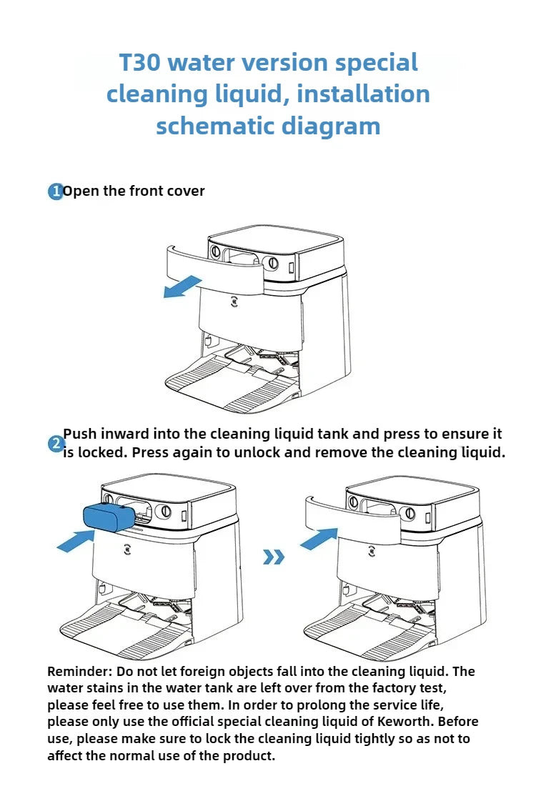 T30 Automatic Water Change Edition Original ECOVACS DEEBOT T30 PRO OMNI Family Specific Cleaning Solution 350ml HA13