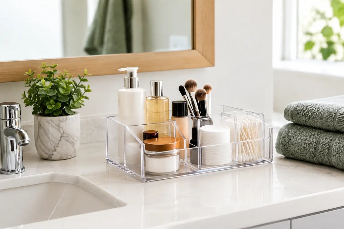 How to Organise Bathroom Counter Clutter
