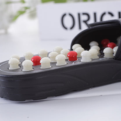 Cross-Border Slippers for Men and Women Rotating Tai Chi Massage Indoor Non-Slip Massage Slippers Foot Acupoint Spiked Foot Massage Shoes for Men
