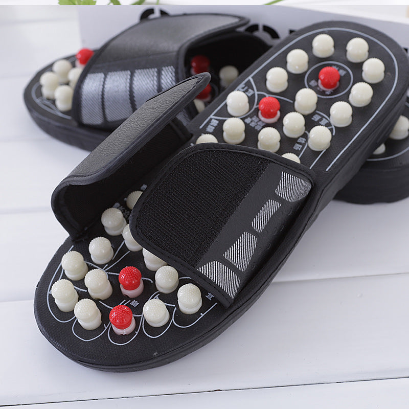 Cross-Border Slippers for Men and Women Rotating Tai Chi Massage Indoor Non-Slip Massage Slippers Foot Acupoint Spiked Foot Massage Shoes for Men