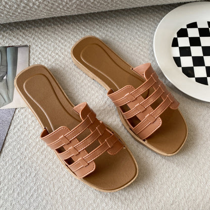 New Style Slippers for Women Summer Outer Wear K-Style Ins Popular Shrimp Skin Fashion Slippers Aliexpress Amazon Wholesale