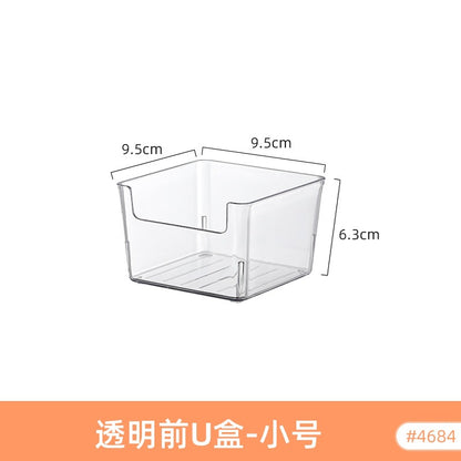 Mirror Cabinet Cosmetic Storage Box Transparent Dormitory Hand-held Display Shelf Stackable Office Desktop Document Fit Rack