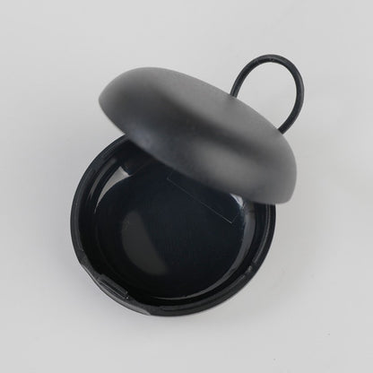 Oval Earplug Box, Small Round Box, Storage Box for Earplugs, Portable Mini Jewelry Storage Black Round Box