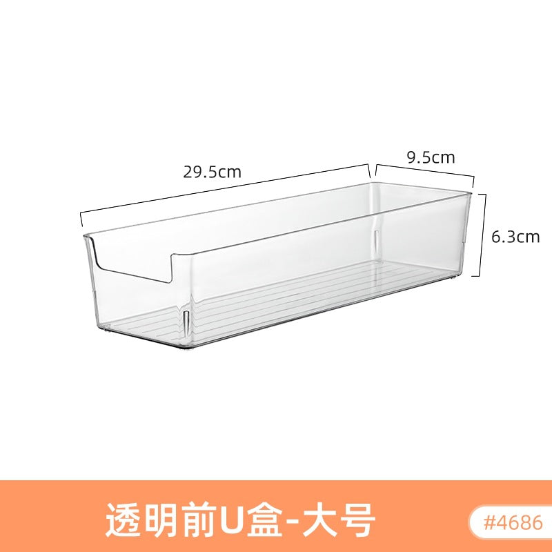 Mirror Cabinet Cosmetic Storage Box Transparent Dormitory Hand-held Display Shelf Stackable Office Desktop Document Fit Rack