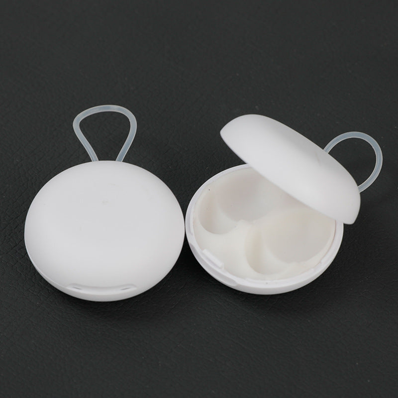Oval Earplug Box, Small Round Box, Storage Box for Earplugs, Portable Mini Jewelry Storage Black Round Box