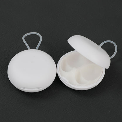 Oval Earplug Box, Small Round Box, Storage Box for Earplugs, Portable Mini Jewelry Storage Black Round Box