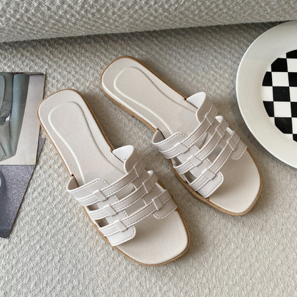 New Style Slippers for Women Summer Outer Wear K-Style Ins Popular Shrimp Skin Fashion Slippers Aliexpress Amazon Wholesale