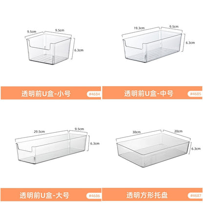 Mirror Cabinet Cosmetic Storage Box Transparent Dormitory Hand-held Display Shelf Stackable Office Desktop Document Fit Rack