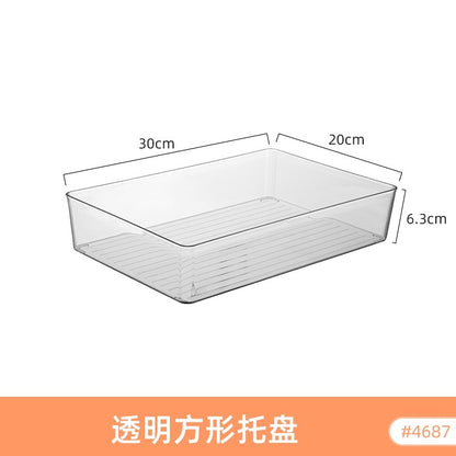 Mirror Cabinet Cosmetic Storage Box Transparent Dormitory Hand-held Display Shelf Stackable Office Desktop Document Fit Rack