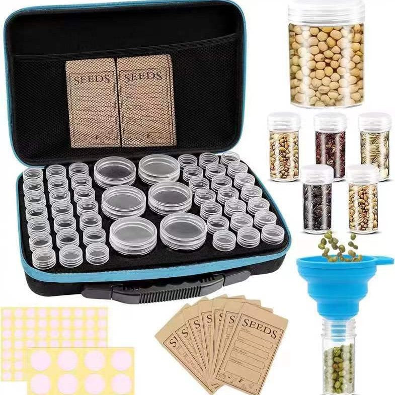 Factory in stock grains seed storage bottle 48 grid storage bag portable storage box cross-border e-commerce supply