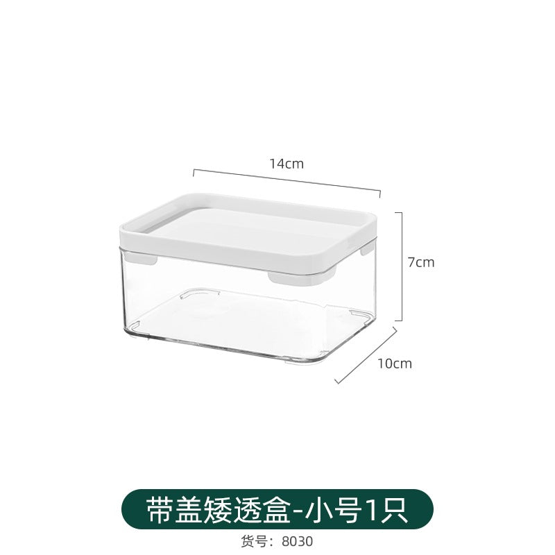 Mirror Cabinet Cosmetic Storage Box Transparent Dormitory Hand-held Display Shelf Stackable Office Desktop Document Fit Rack