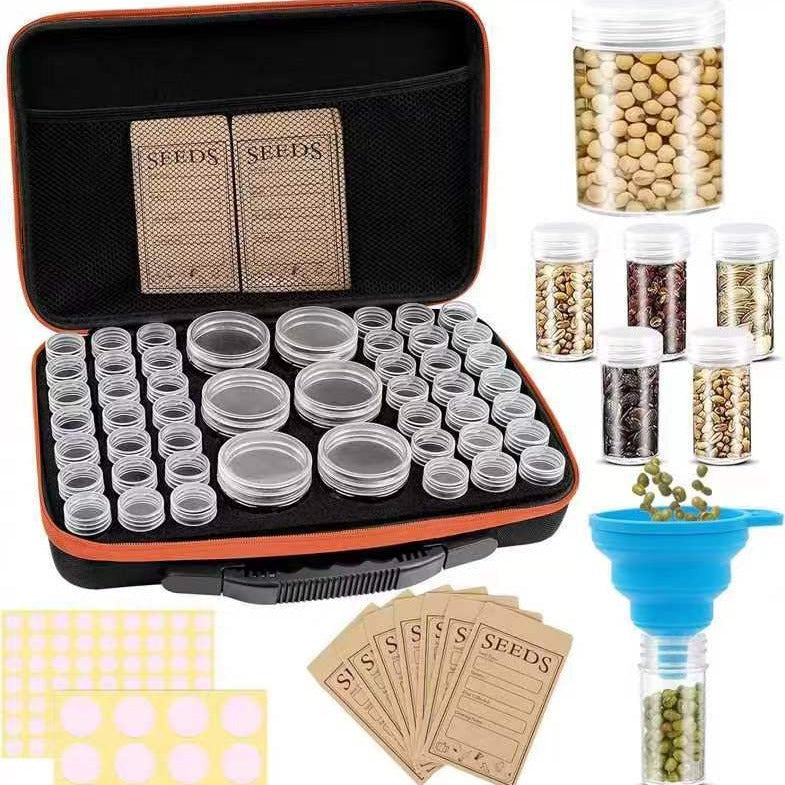 Factory in stock grains seed storage bottle 48 grid storage bag portable storage box cross-border e-commerce supply