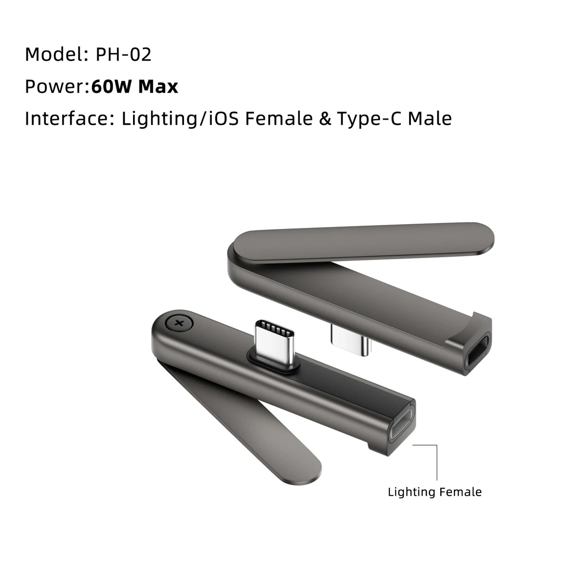 Lightening Cellphone Charging Bracket Adapter 60W 240W USB-C