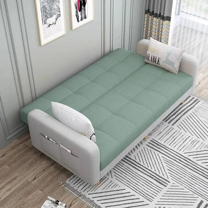 Stable Small Unit Sofa Bed, Foldable Dual-purpose Double Bed, Home Office Nap, Three Person Sofa, Leisure Fabric, Lazy Sofa