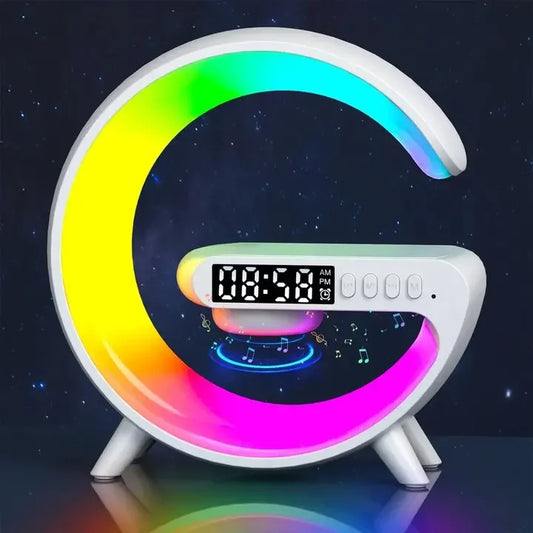 Multifunction RGB Light Bluetooth Speaker Alarm Clock 15W Wireless