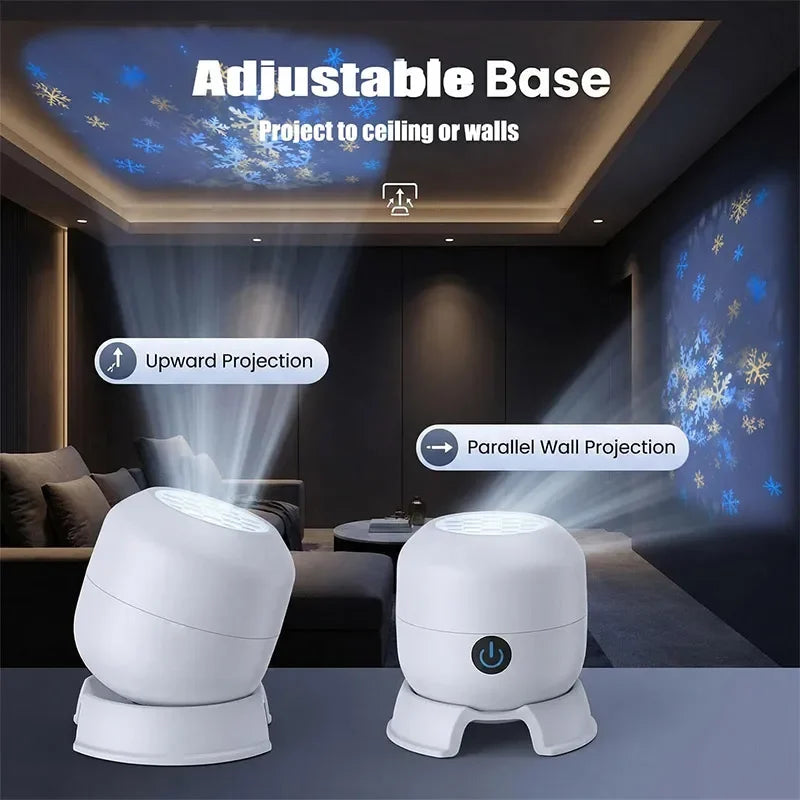 Dynamic Rotating LED Projector Light Rechargeable Projector