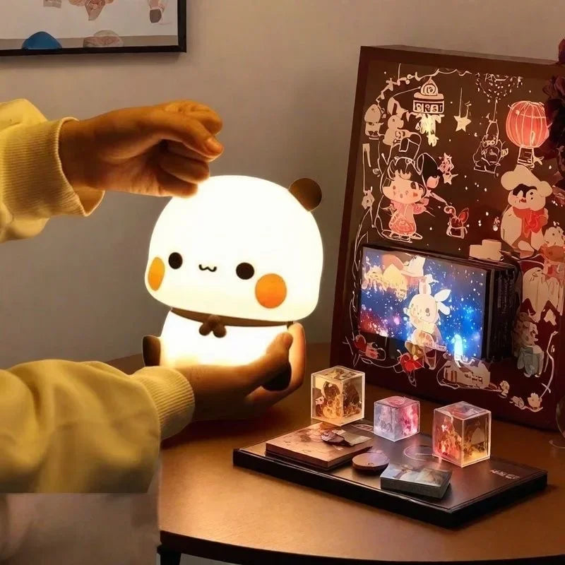 Panda Pat Led Night Light Bubu And Dudu Cute Animal Cartoon Lamp
