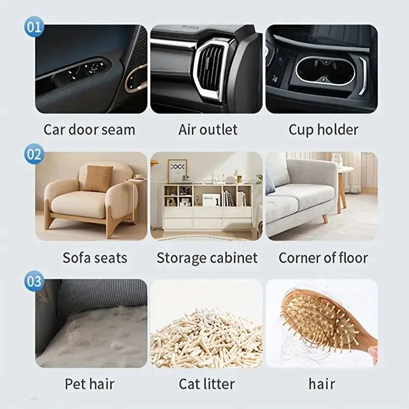 High Power Portable Wireless Vacuum Cleaner, Compatible Car