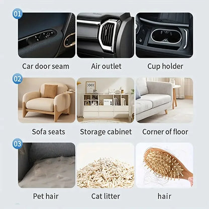 High Power Portable Wireless Vacuum Cleaner, Compatible Car
