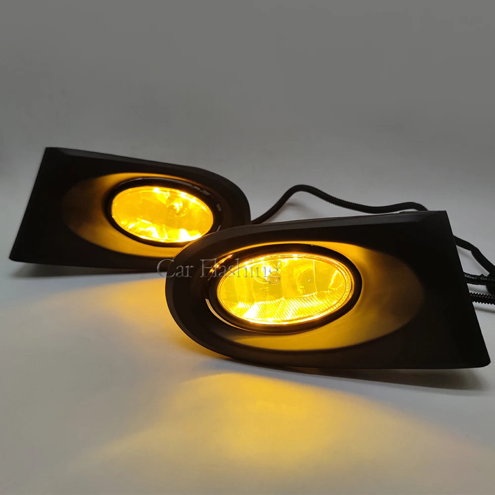 Car Front Bumper Light For Acura RSX 2002 2003 2004 Drive Fog Lamp Harness Kit Fog light cover yellow Lens halogen