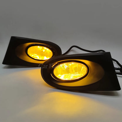 Car Front Bumper Light For Acura RSX 2002 2003 2004 Drive Fog Lamp Harness Kit Fog light cover yellow Lens halogen