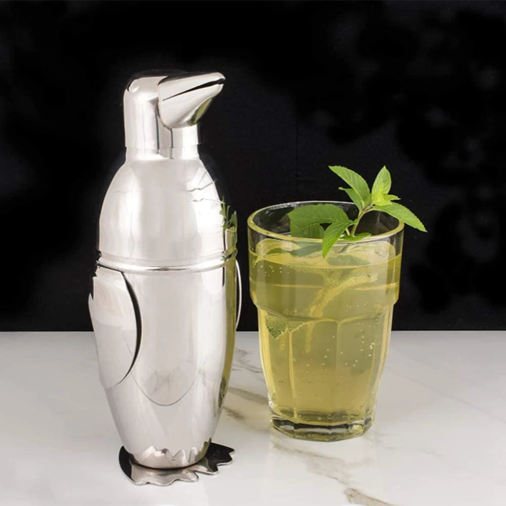 Cocktail Shaker Penguin Steel Bar Bartender Drink Mixer Shaker Pot Wine Bottle Cocktail Making Accessories