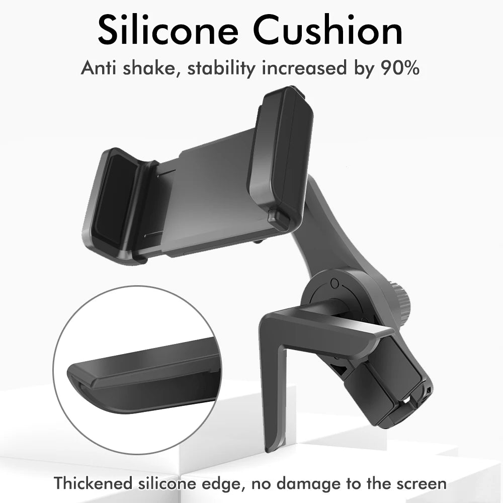 Universal EV Screen Phone Holder, 360° Rotation Anti Shake Silicone Car Phone Mount for Electric Vehicle Central Control Display