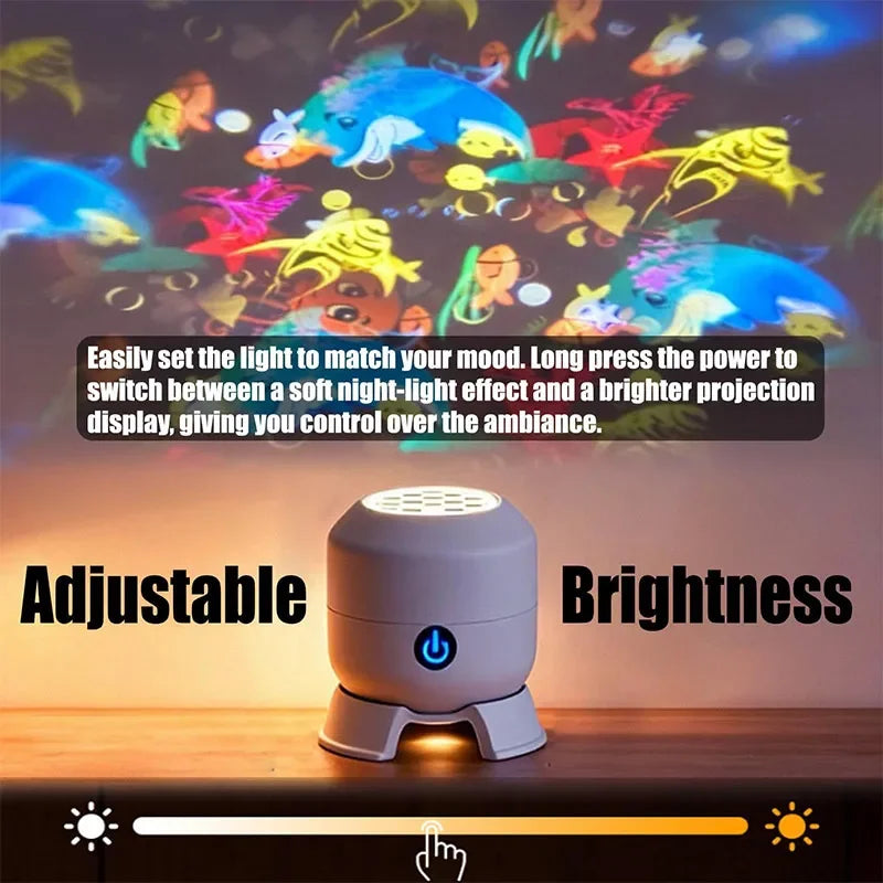 Dynamic Rotating LED Projector Light Rechargeable Projector