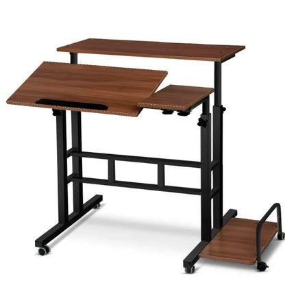 Modern Mobile computer desk Lifting writing desk Foldable standing desk Bedroom Bedside writing desk Single small table Durable