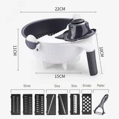 9 in 1 Vegetable Cutter Multi-Functional Potatoes Manually Cut Shred