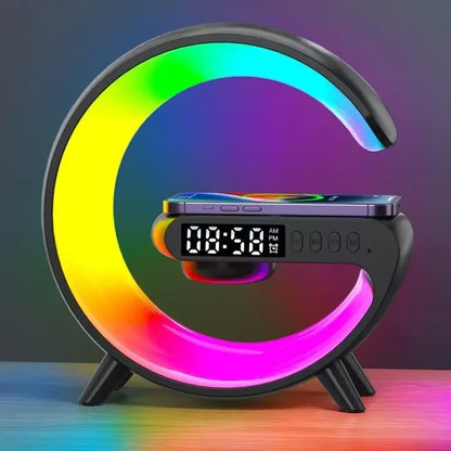 Multifunction RGB Light Bluetooth Speaker Alarm Clock 15W Wireless