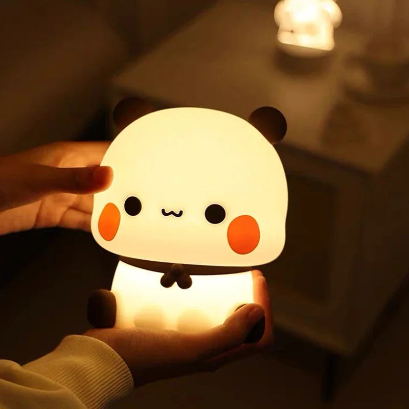 Panda Pat Led Night Light Bubu And Dudu Cute Animal Cartoon Lamp