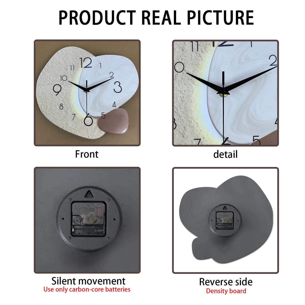 Modern Simple Wall Clock, Silent Quartz Clock, Bedroom Clock Living