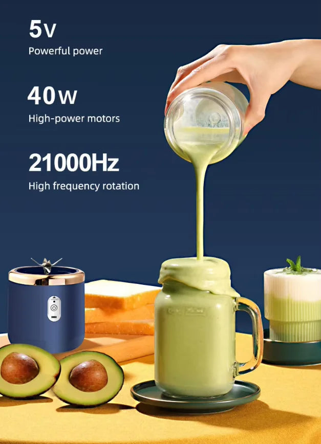 Portable Blender Bottle Electric 6 Blades Multifunction Juice Blender