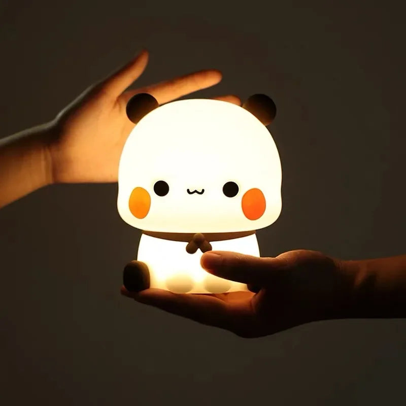Panda Pat Led Night Light Bubu And Dudu Cute Animal Cartoon Lamp