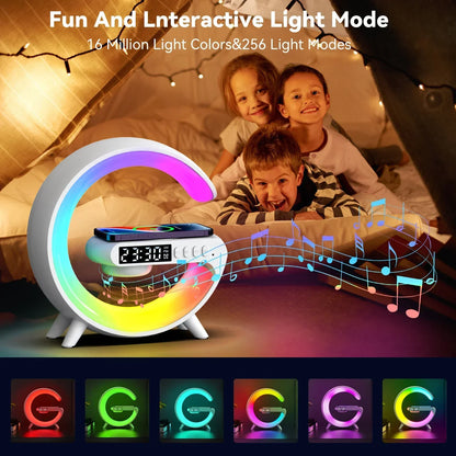 Multifunction RGB Light Bluetooth Speaker Alarm Clock 15W Wireless