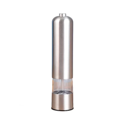 Electric Salt Pepper Grinder Set One Handed Operation Stainless Steel