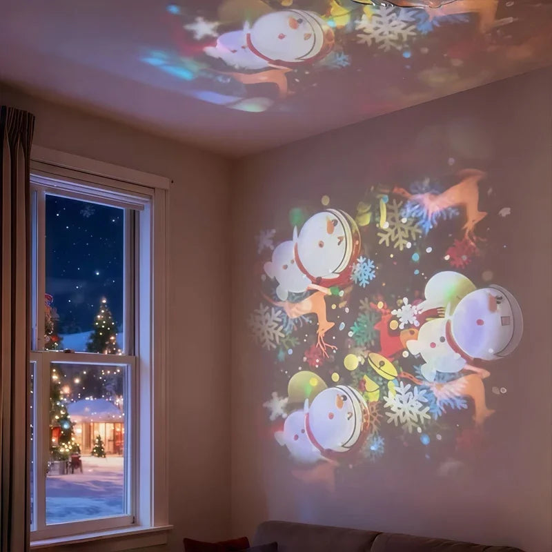 Dynamic Rotating LED Projector Light Rechargeable Projector