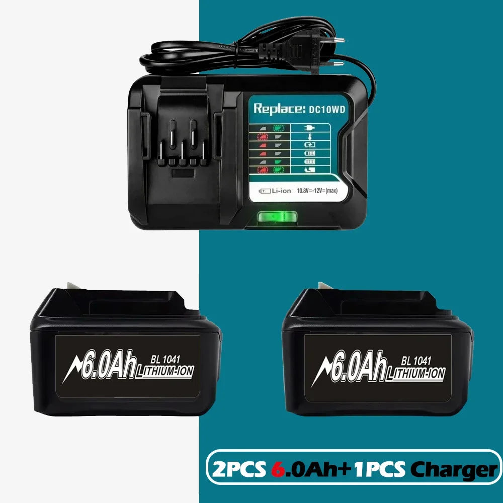 10.8V 12V 6A Rechargeable Replace Li-Ion Battery for Makita CXT 6.0Ah Slide Style BL1040 BL1040B BL1015 BL1020B BL1020 BL1016