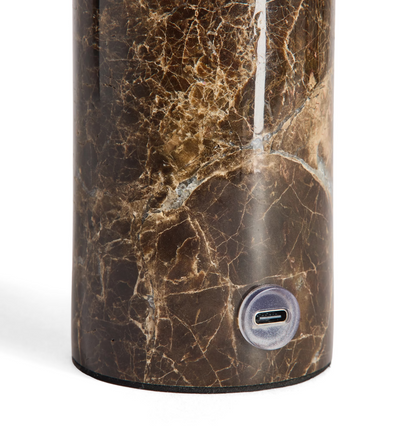 Marble Portable Rechargeable Lamp - Chocolate