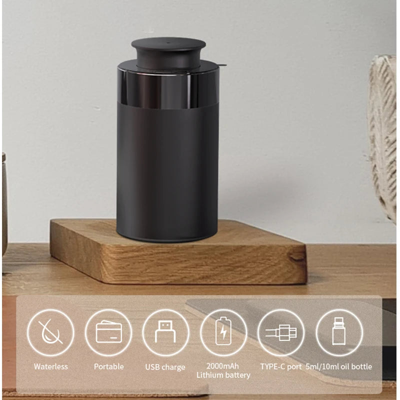 Portable Essential Oil Diffuser Electric Aromatic Oasis Room Fragrance Aroma Diffuser Waterless Smell Distributor Scent Machine