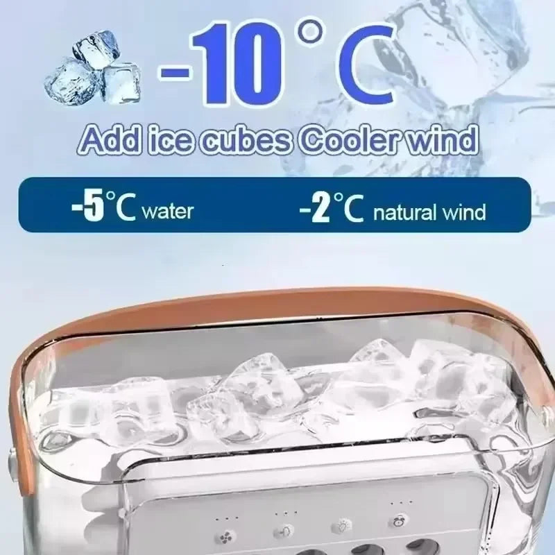 Fan Portable Air Cooler Conditioner Humidifier with 500mL Water