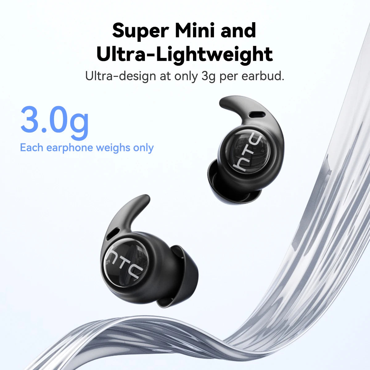 HTC NE76 TWS Wireless Earbuds AI Translator Sleep Mini Invisible ENC Noise Cancelling Bluetooth 5.3 Low Latency Headphones