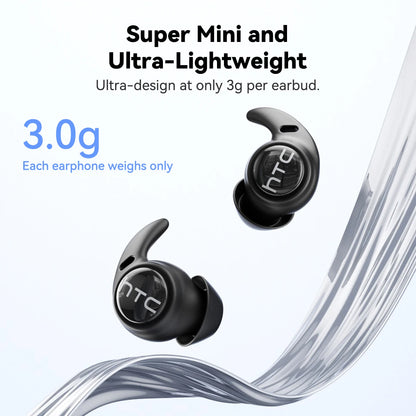 HTC NE76 TWS Wireless Earbuds AI Translator Sleep Mini Invisible ENC Noise Cancelling Bluetooth 5.3 Low Latency Headphones