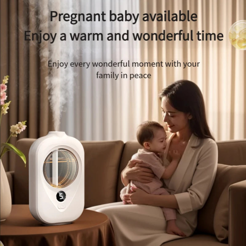 Smart Automatic Essential Oil Diffuser Wall Mounted Aromatherapy Humidifier with Air Deodorizer for Bathroom