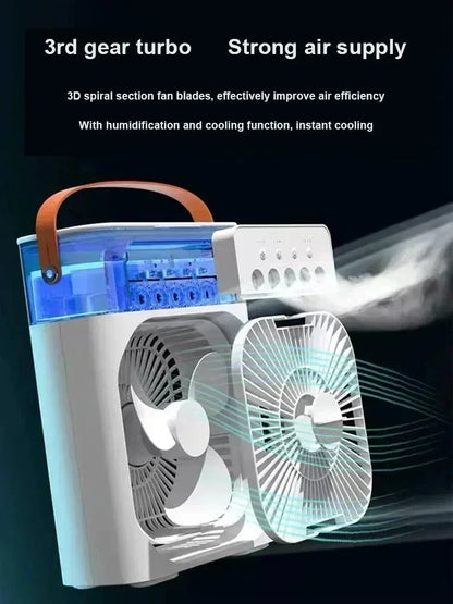 Fan Portable Air Cooler Conditioner Humidifier with 500mL Water
